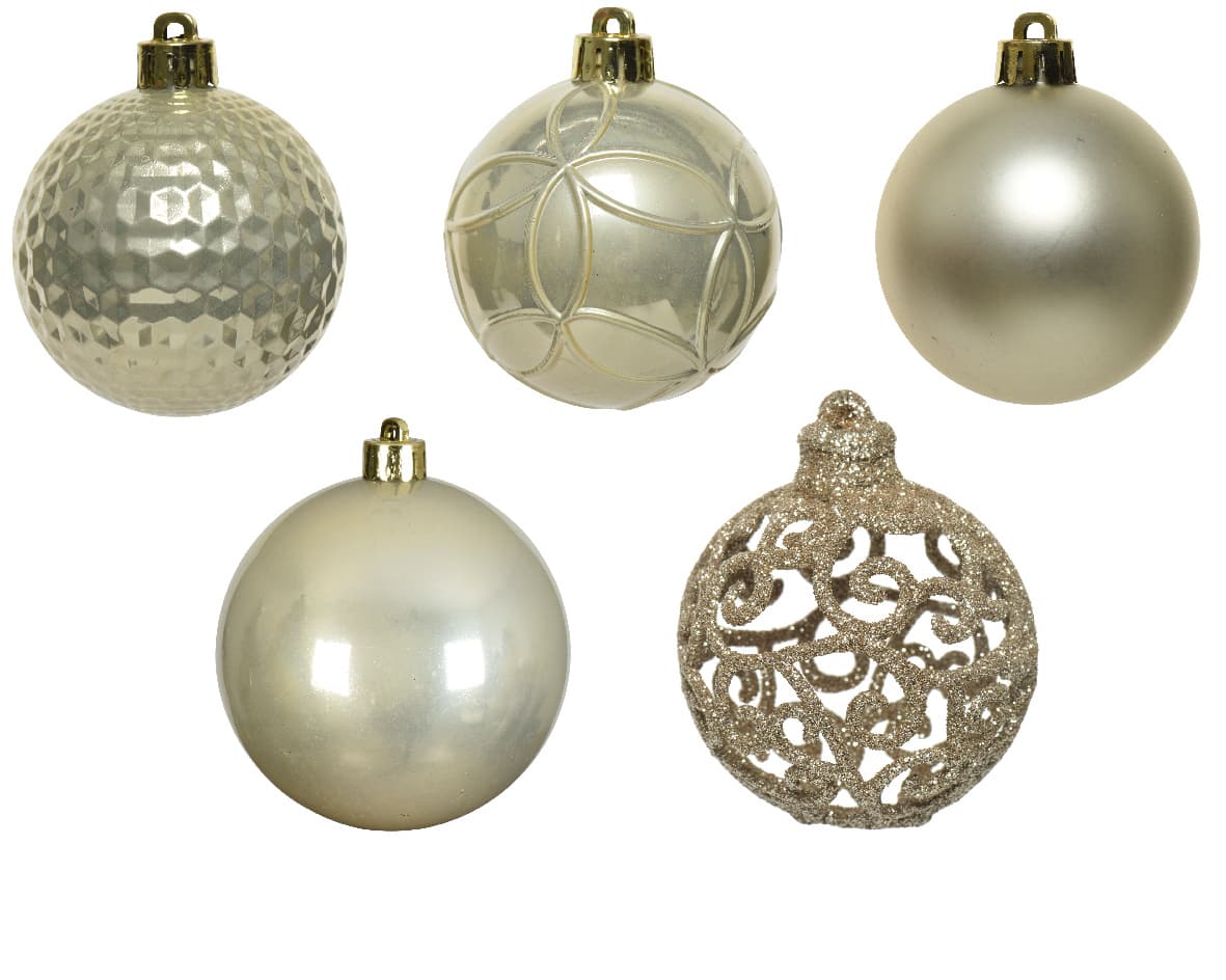 Kerstballenmix Decoris Parelmoer koker à 37 stuks 2