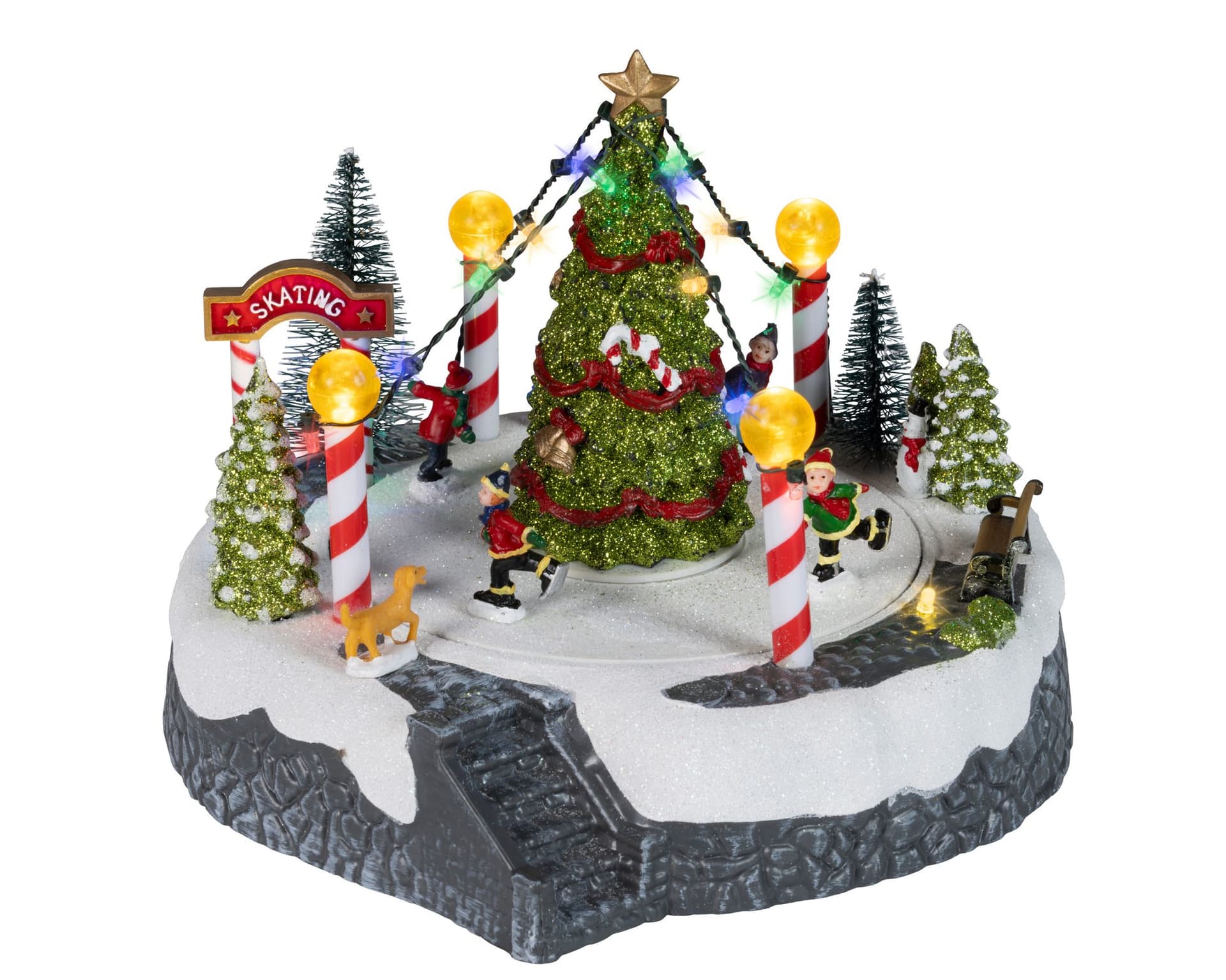 Kersttafereel Lumineo Led 22x22x18.5cm 2