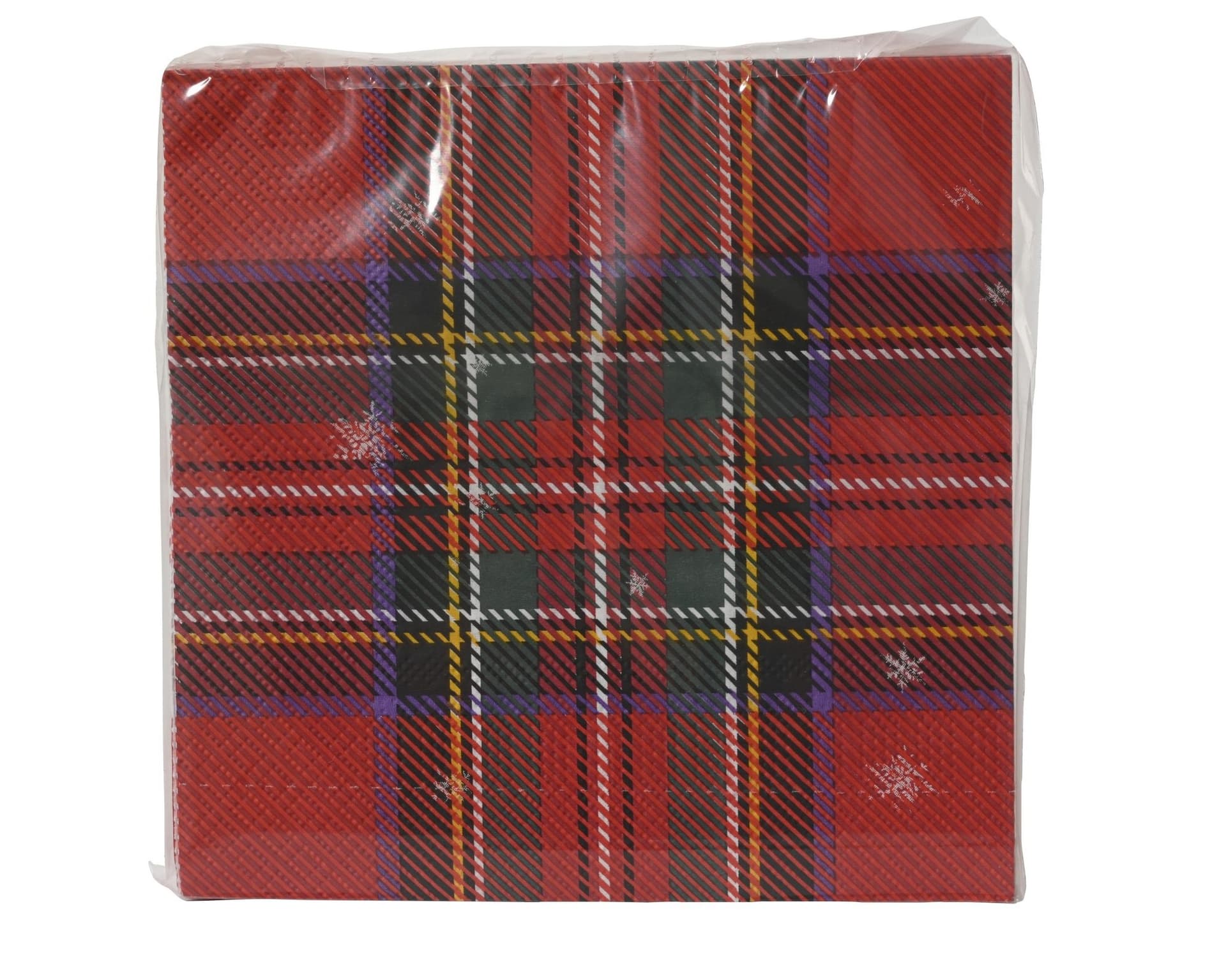 Servet Decoris Engelse ruit rood  33x33cm