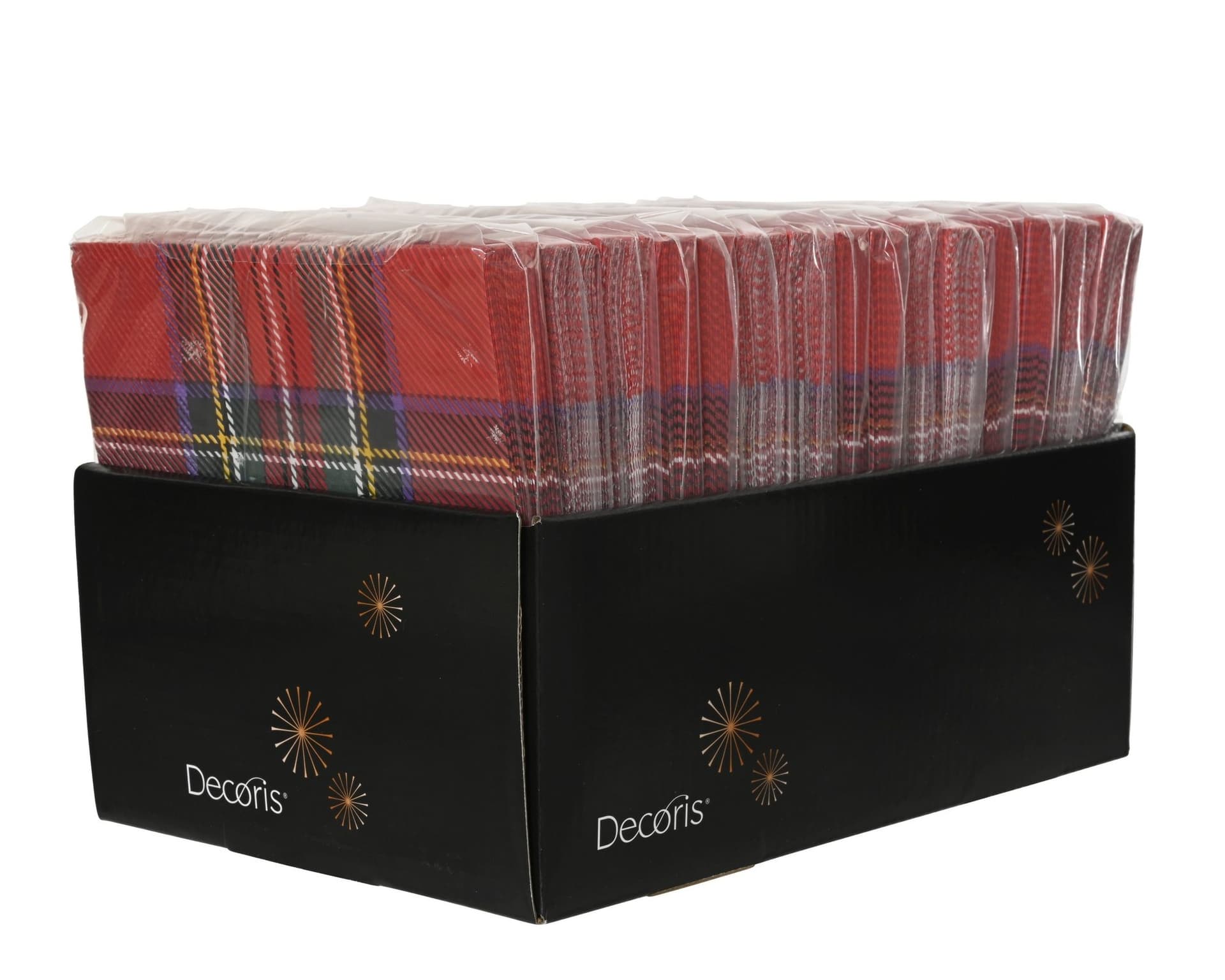 Servet Decoris Engelse ruit rood  33x33cm 2