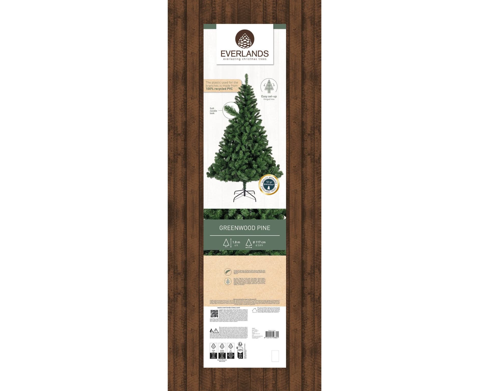 Kerstboom Everlands Greenwood 180cm 2