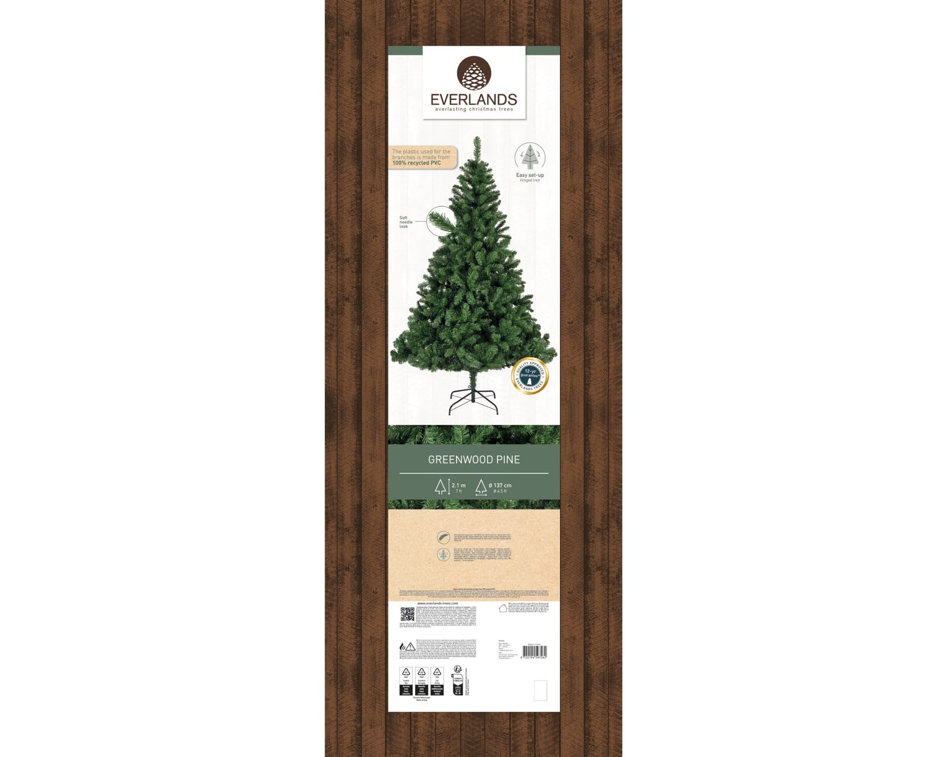 Kerstboom Everlands Greenwood 210cm 2