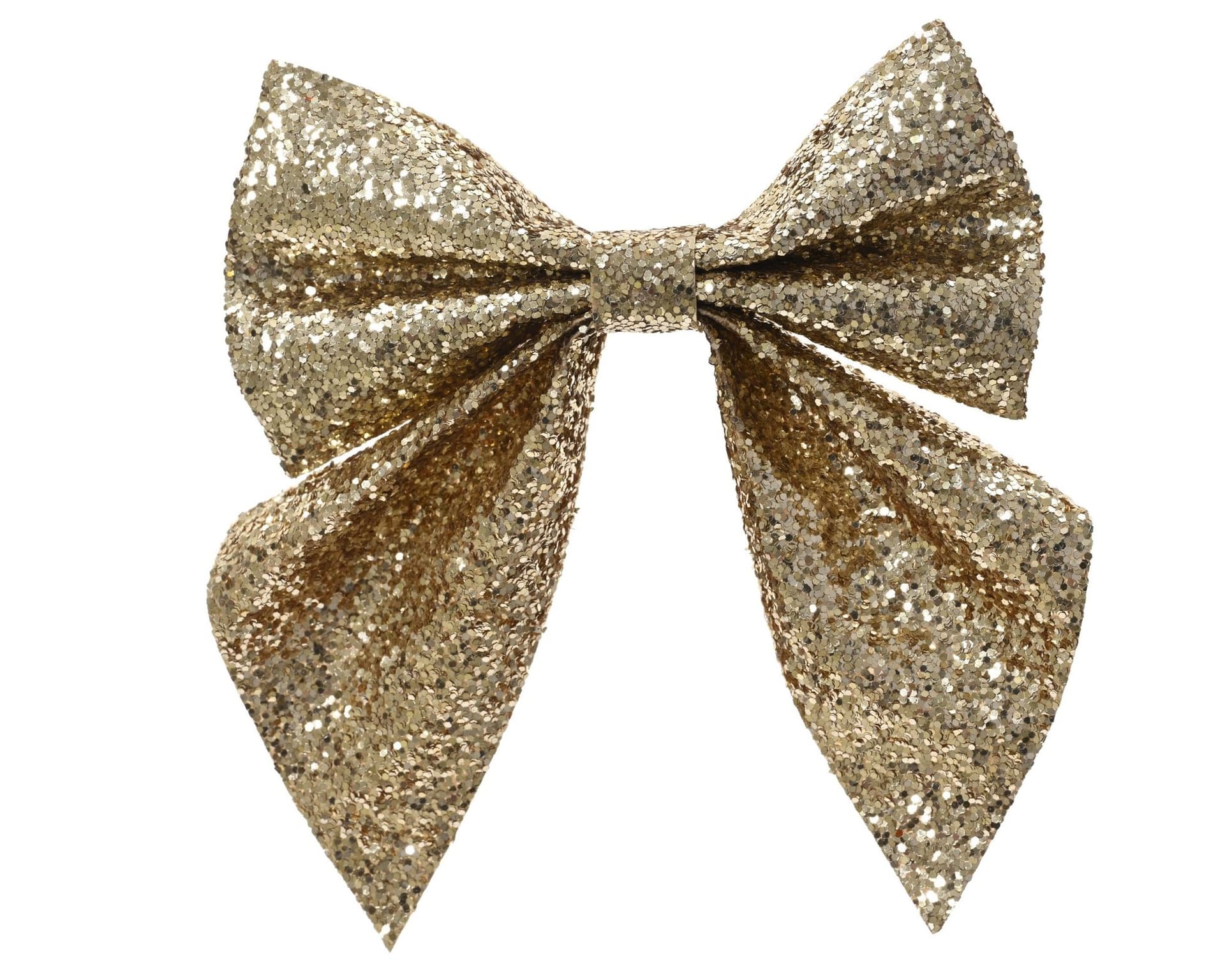 Strik Decoris goud glitter 13cm set à 2 stuks 2