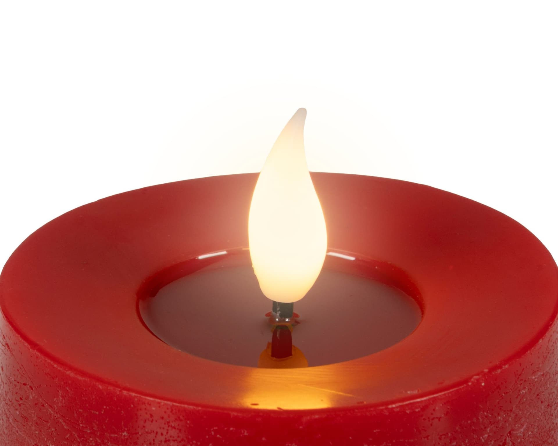 Ledkaars Lumineo fire flame effect rood set à 3 groottes 2
