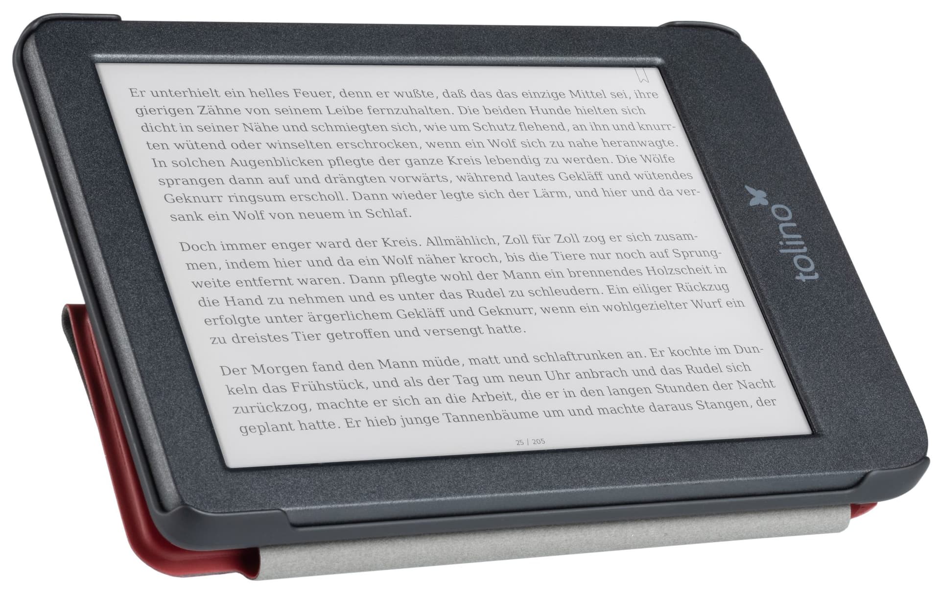 E-reader beschermhoes Tolino Shine Origami rood 2