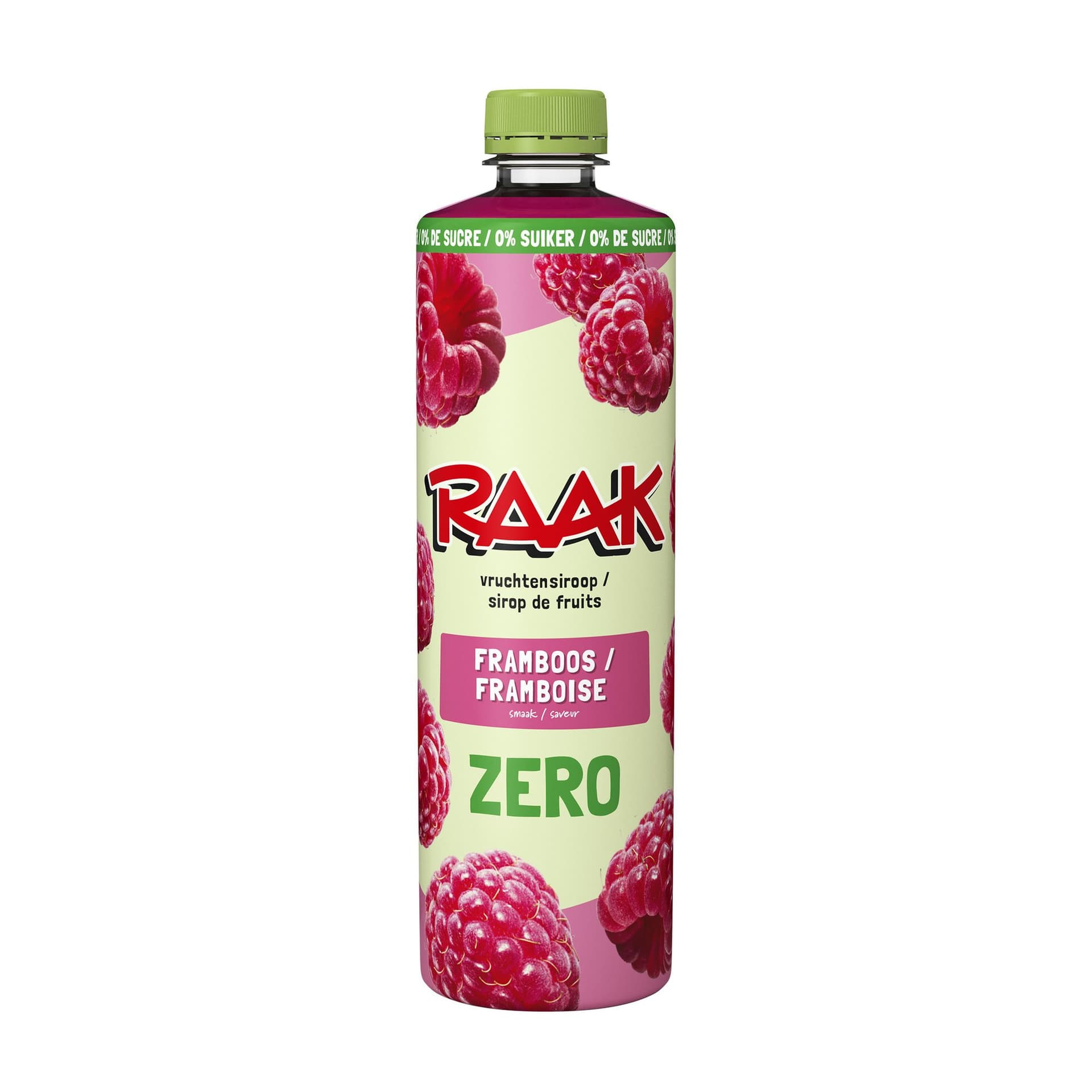 Siroop RAAK framboos zero sugar 750ml