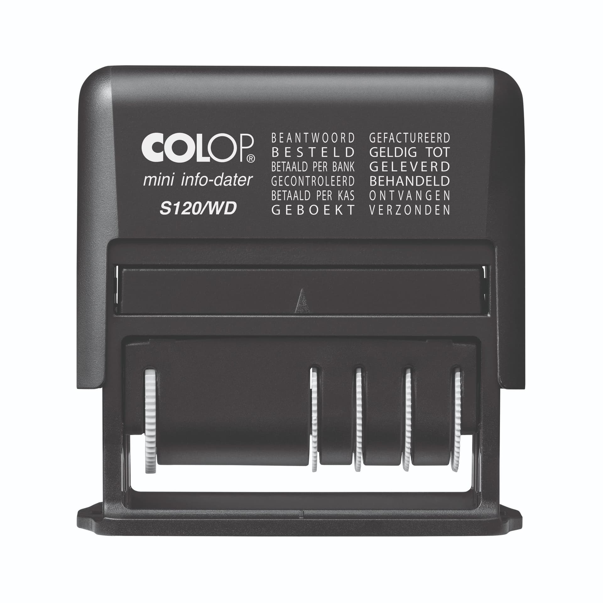 Woord-datumstempel Colop Printer Mini S 120/WD 12 teksten zwart 2
