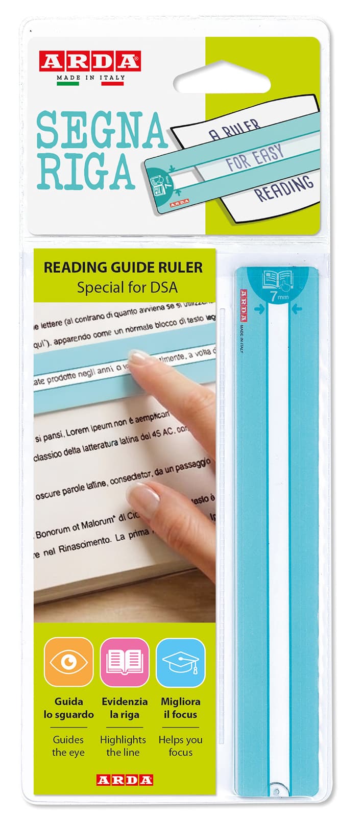 Leesliniaal Arda Easy Reading 0.7mm turquoise