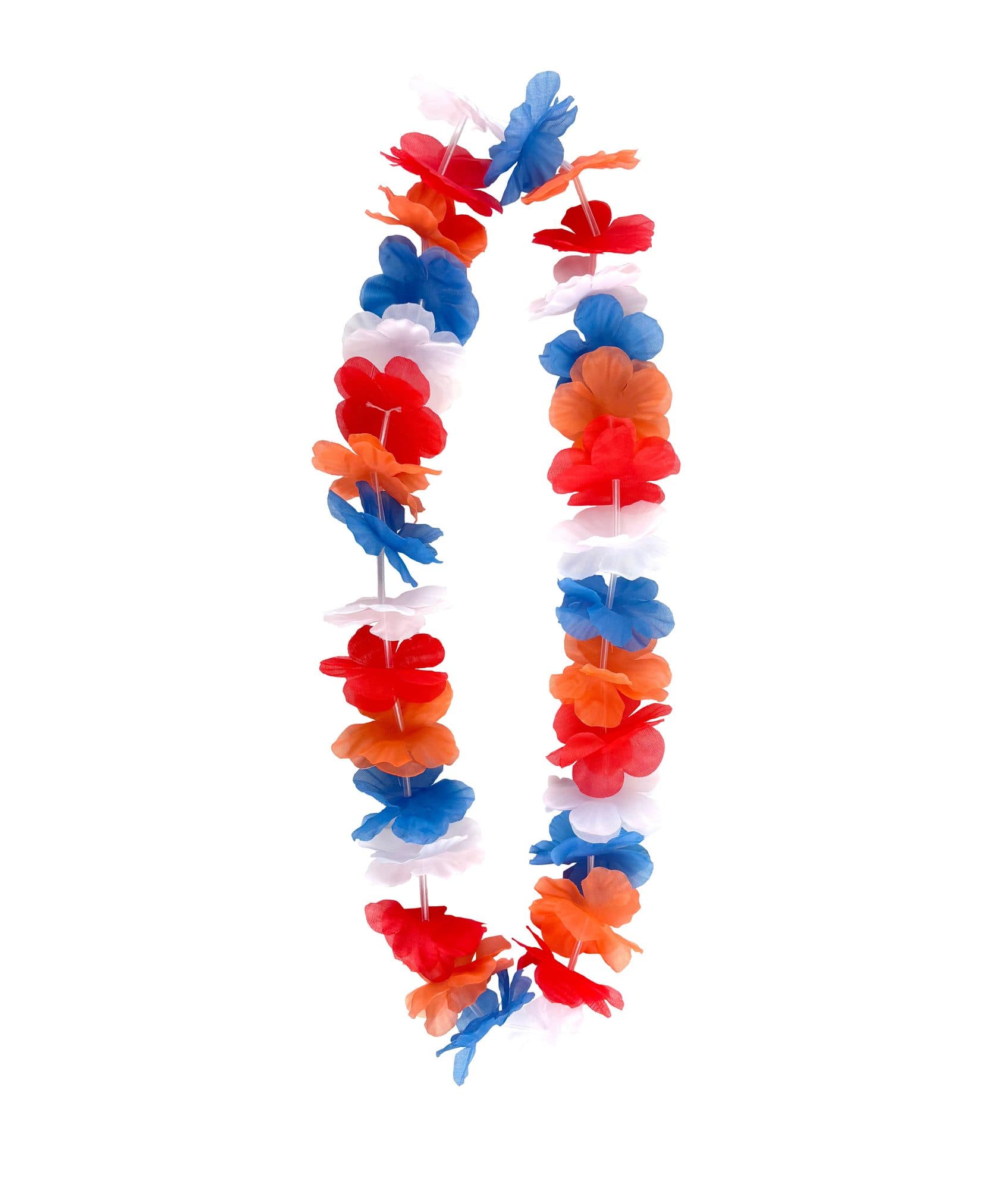 Hawaïkrans rood wit blauw en oranje