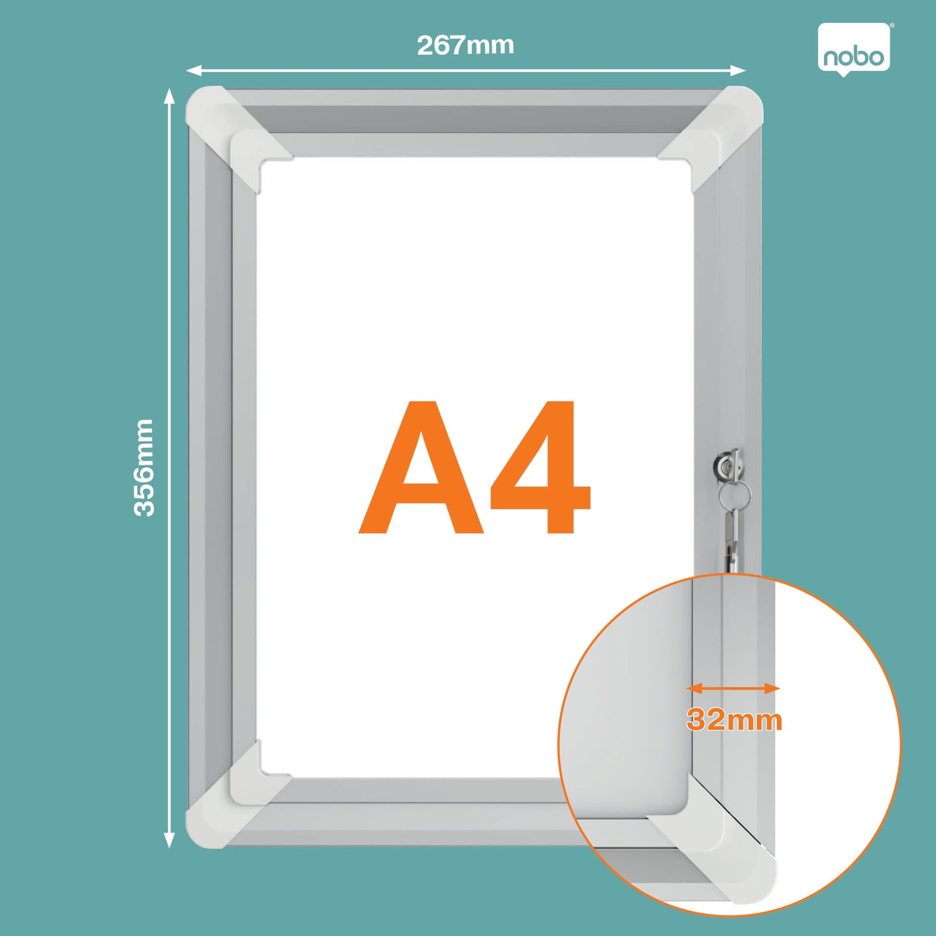 Kliklijst Nobo Premium Plus afsluitbaar A4 2