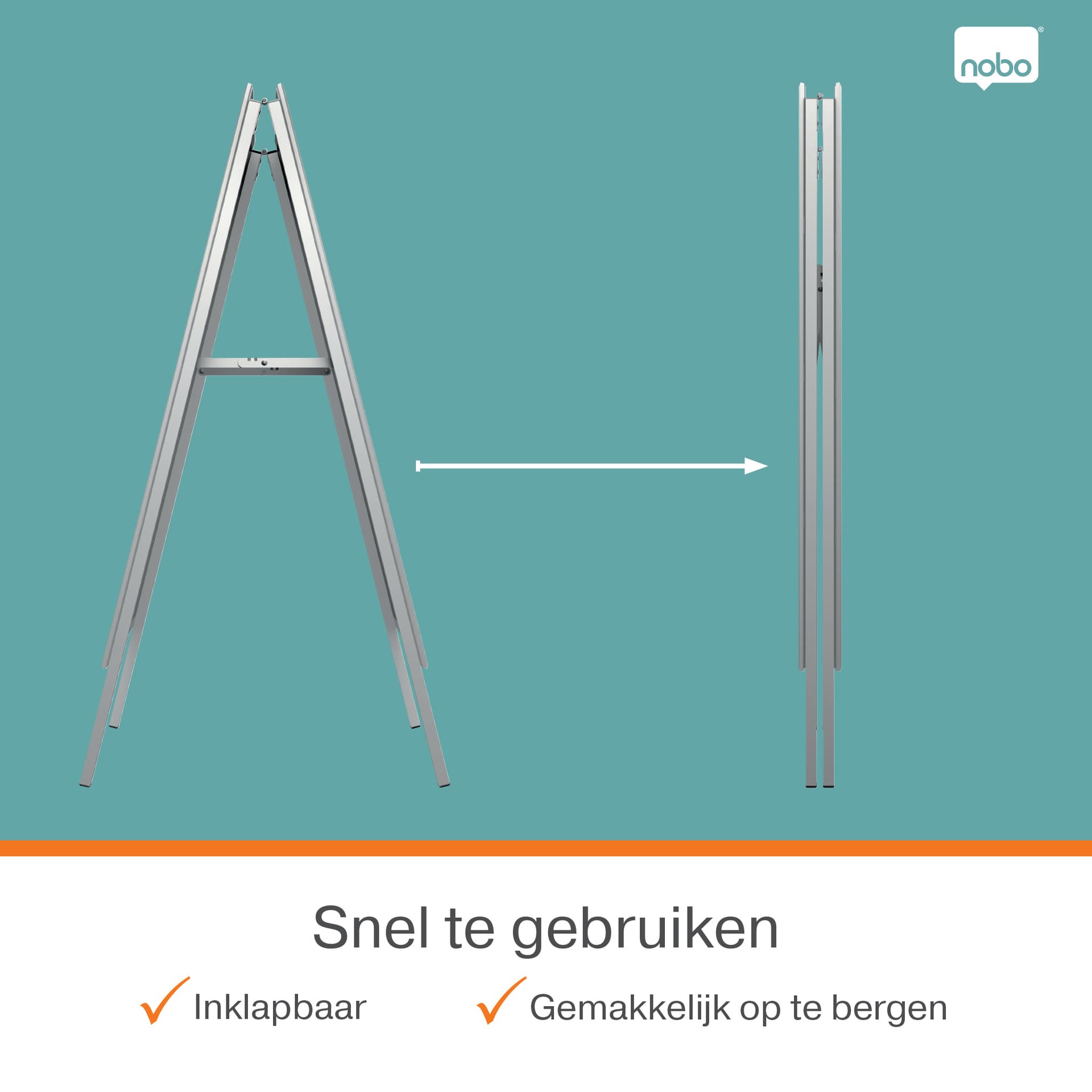 Stoepbord Nobo Essence A1 met verstekhoeken 3