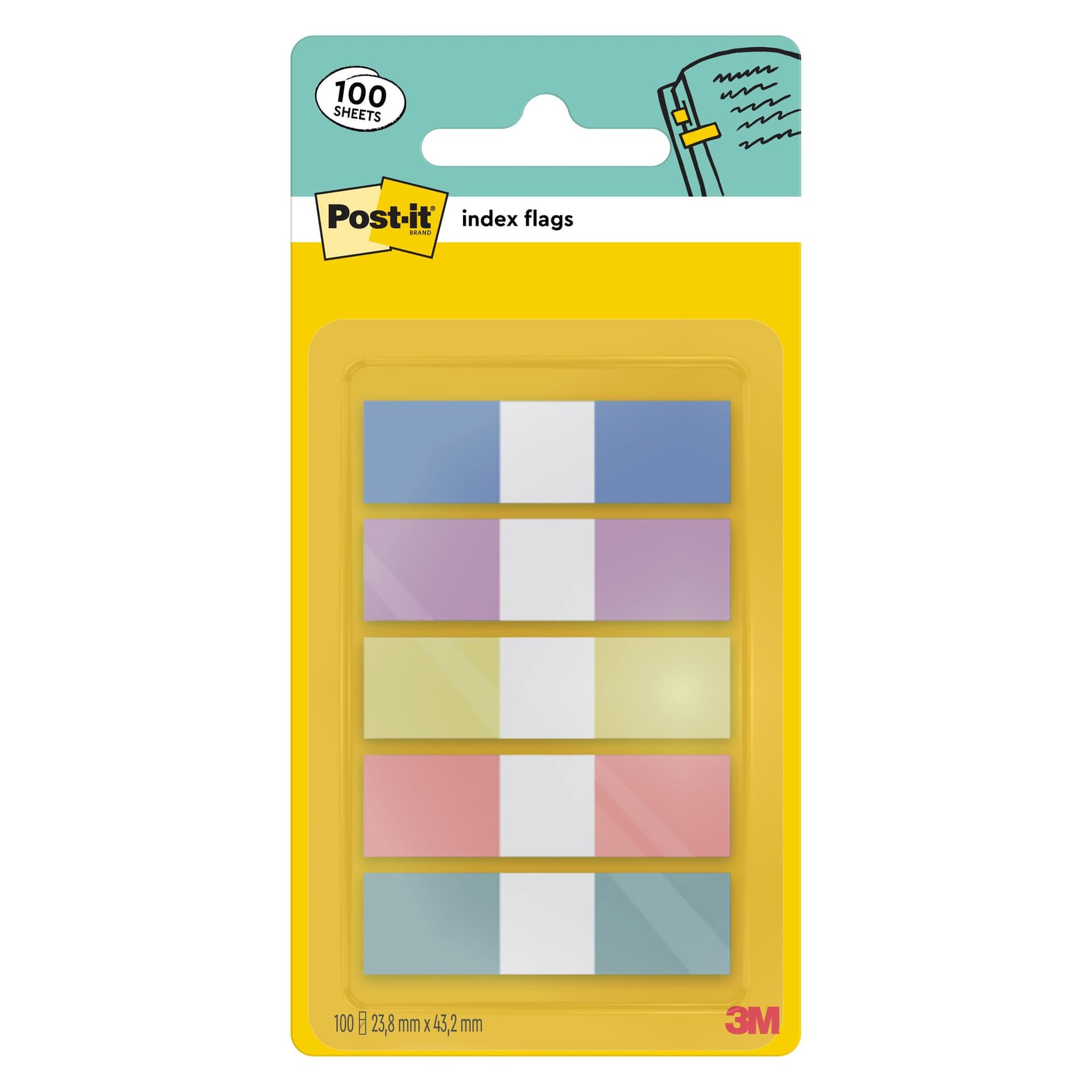 Indextabs Post-it 683-5PASTEL 11,9x43,2mm small 100 tabs