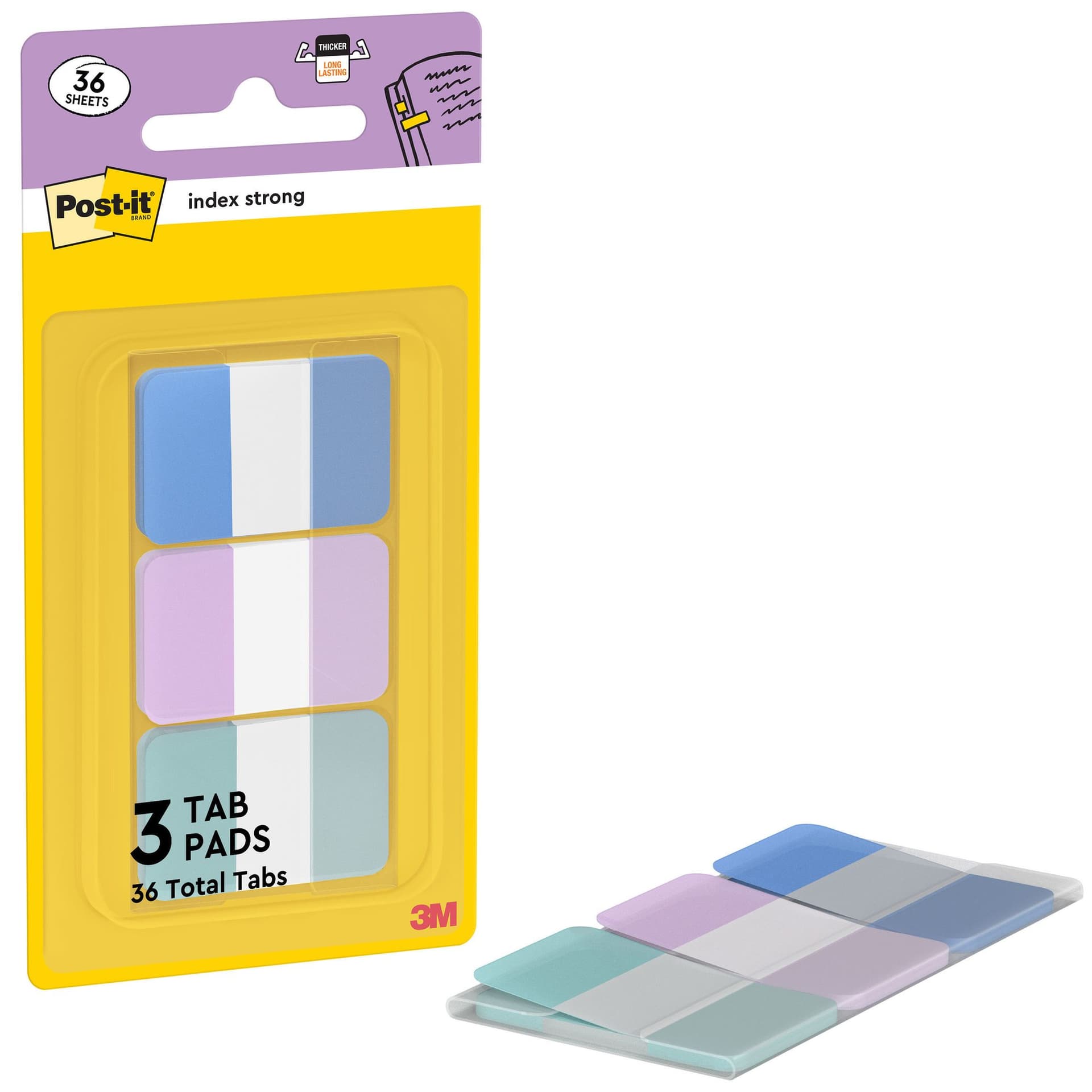 Indextabs Post-it 686-3COAST 25,4x38,1mm Strong 36 tabs 2