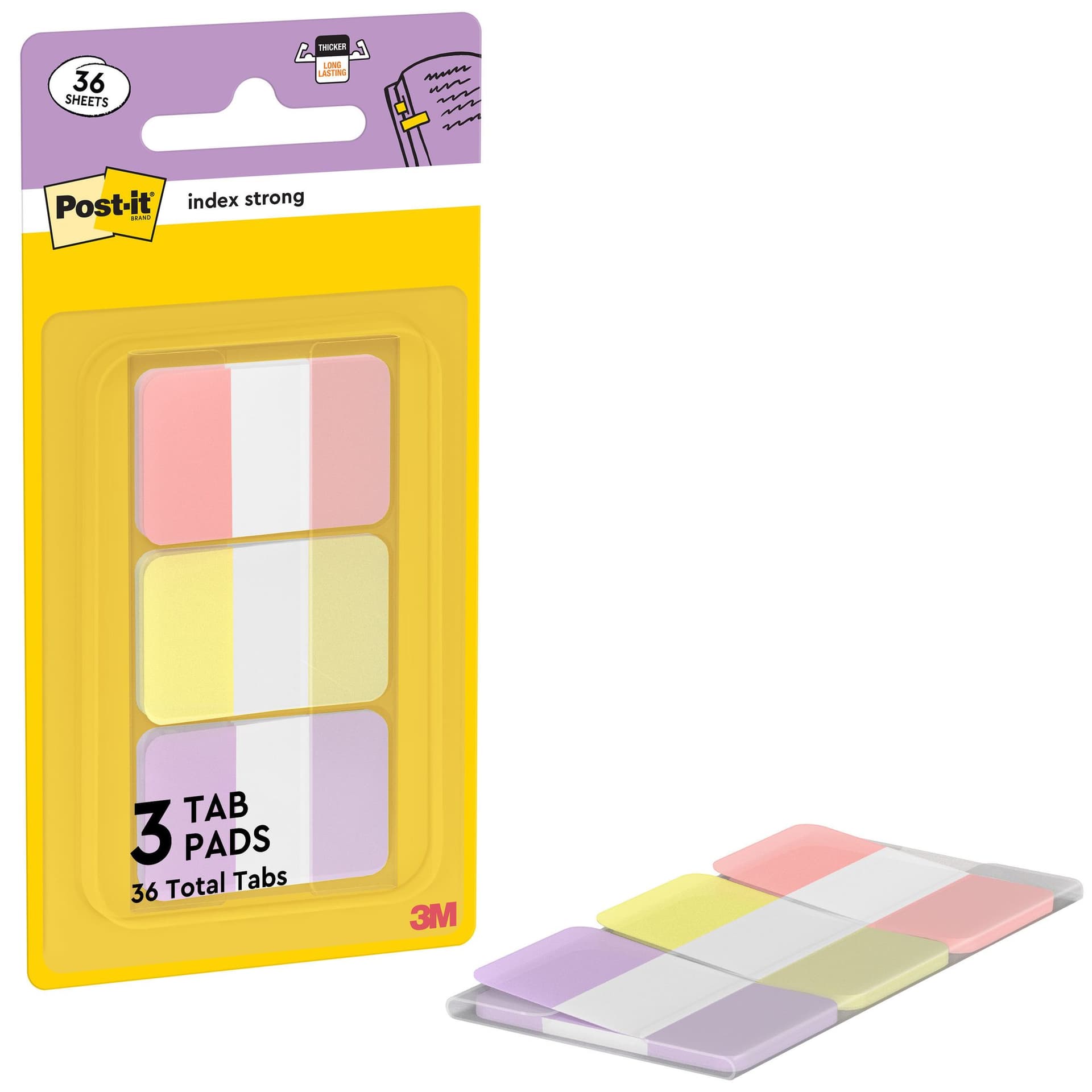 Indextabs Post-it  686-3SUN 25,4x38,1mm Strong, 36 tabs 2