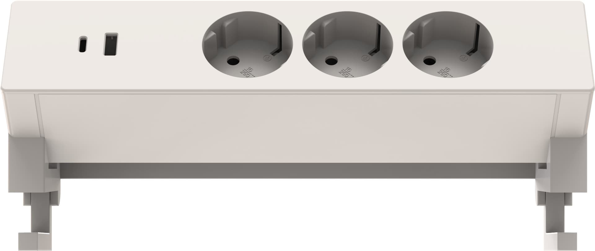 Stekkerdoos Euroseats opbouw 3 voudig USB A+C wit 3
