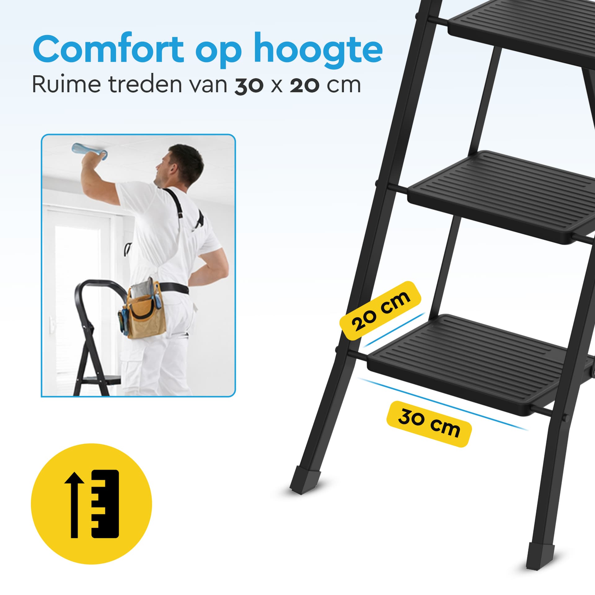 Huishoudtrap BRASQ 4 treden SLM400 zwart 7