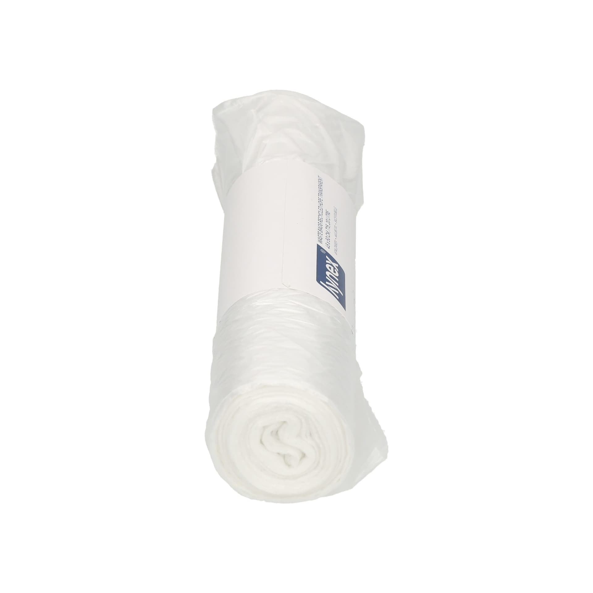 Afvalzak Hynex 45x50cm HDPE recycled T15 20L transparant rol à 50 stuks 3