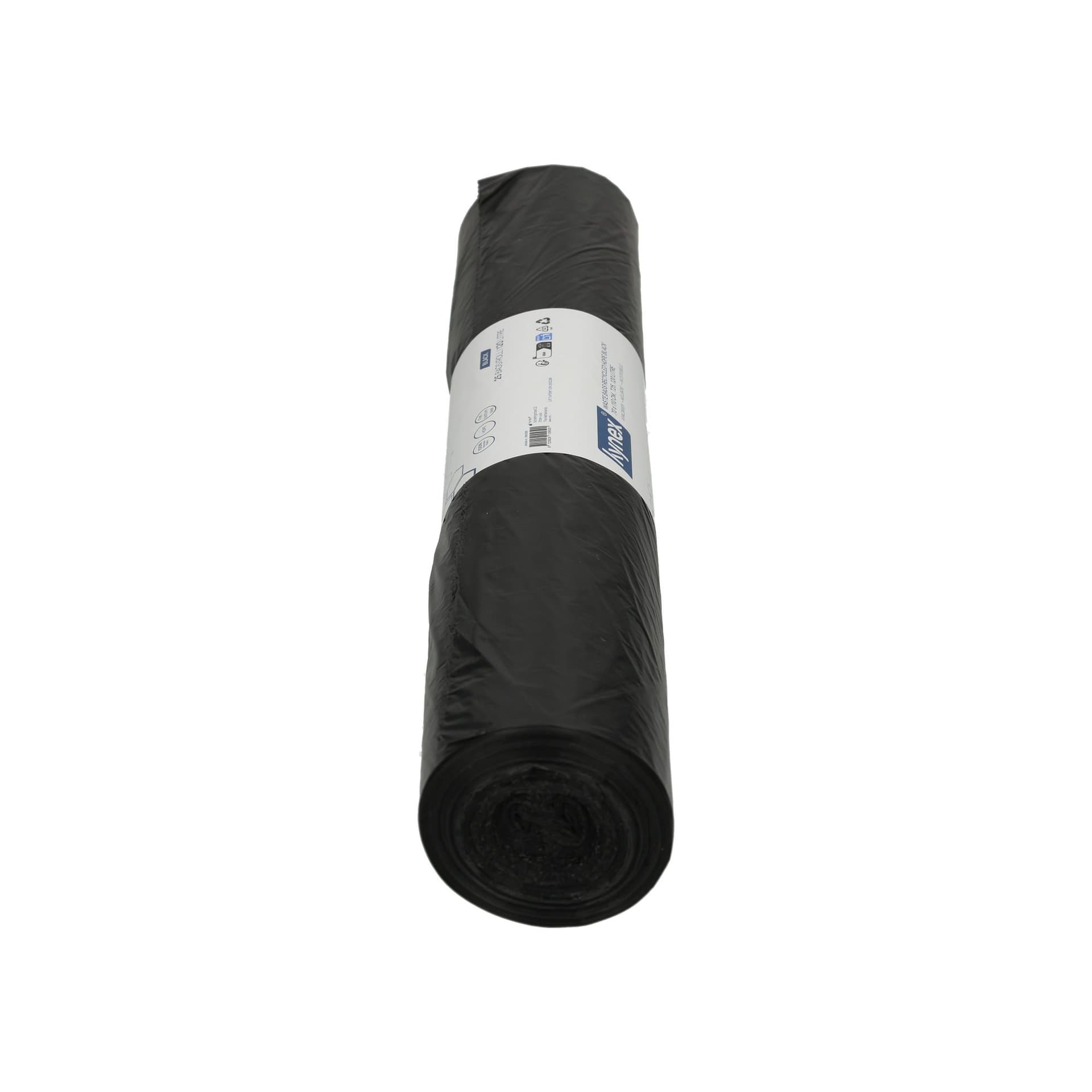 Afvalzak Hynex 70x110cm HDPE recycled T25 120L zwart rol à 25 stuks 3