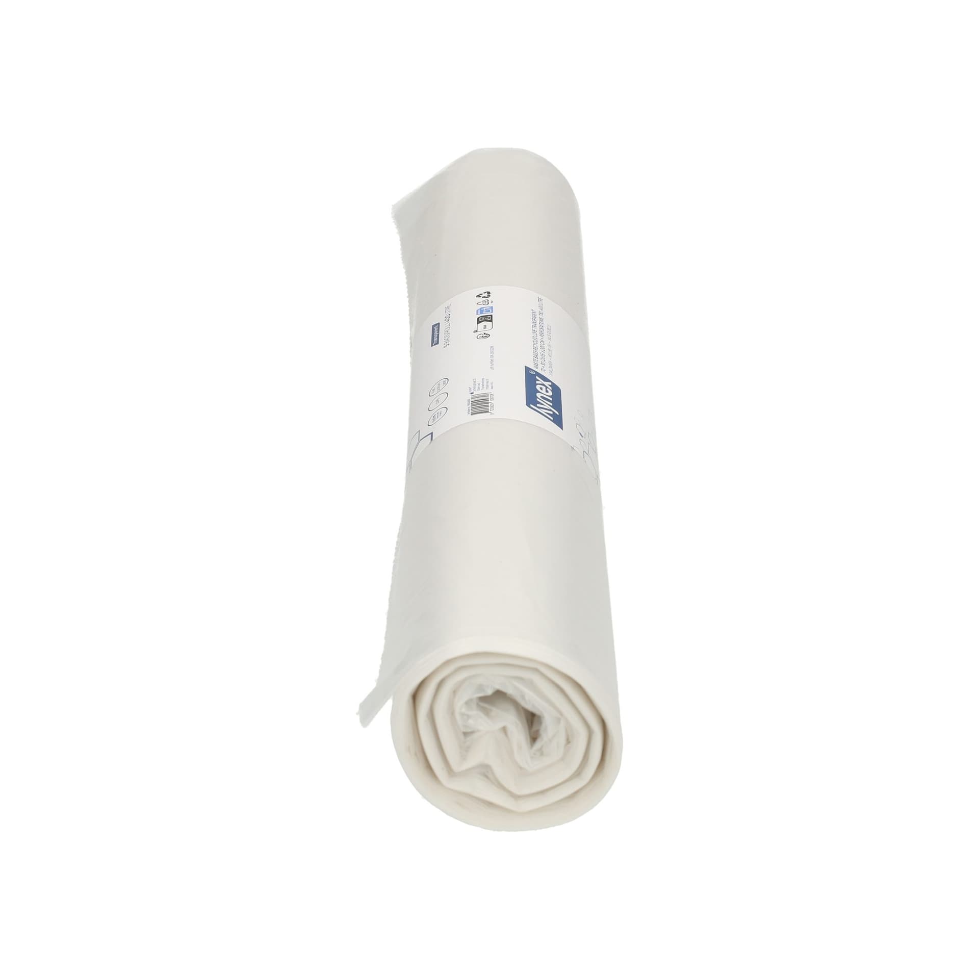 Afvalzak Hynex 70/15x200cm LDPE recycled T80 400L transparant ponsgaten rol à 5 stuks 3