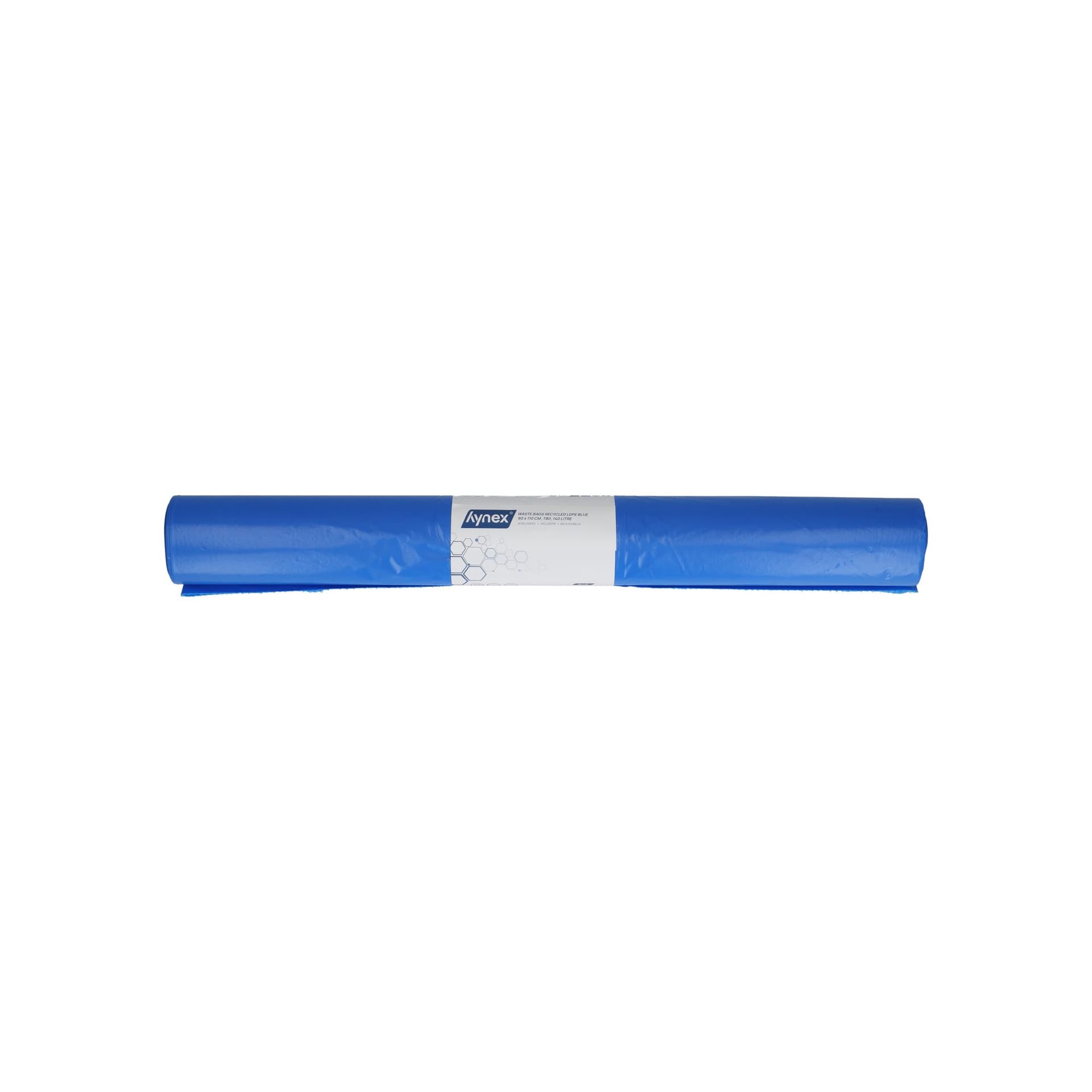 Afvalzak Hynex 90x110cm LDPE recycled T80 140L blauw rol à 10 stuks 4