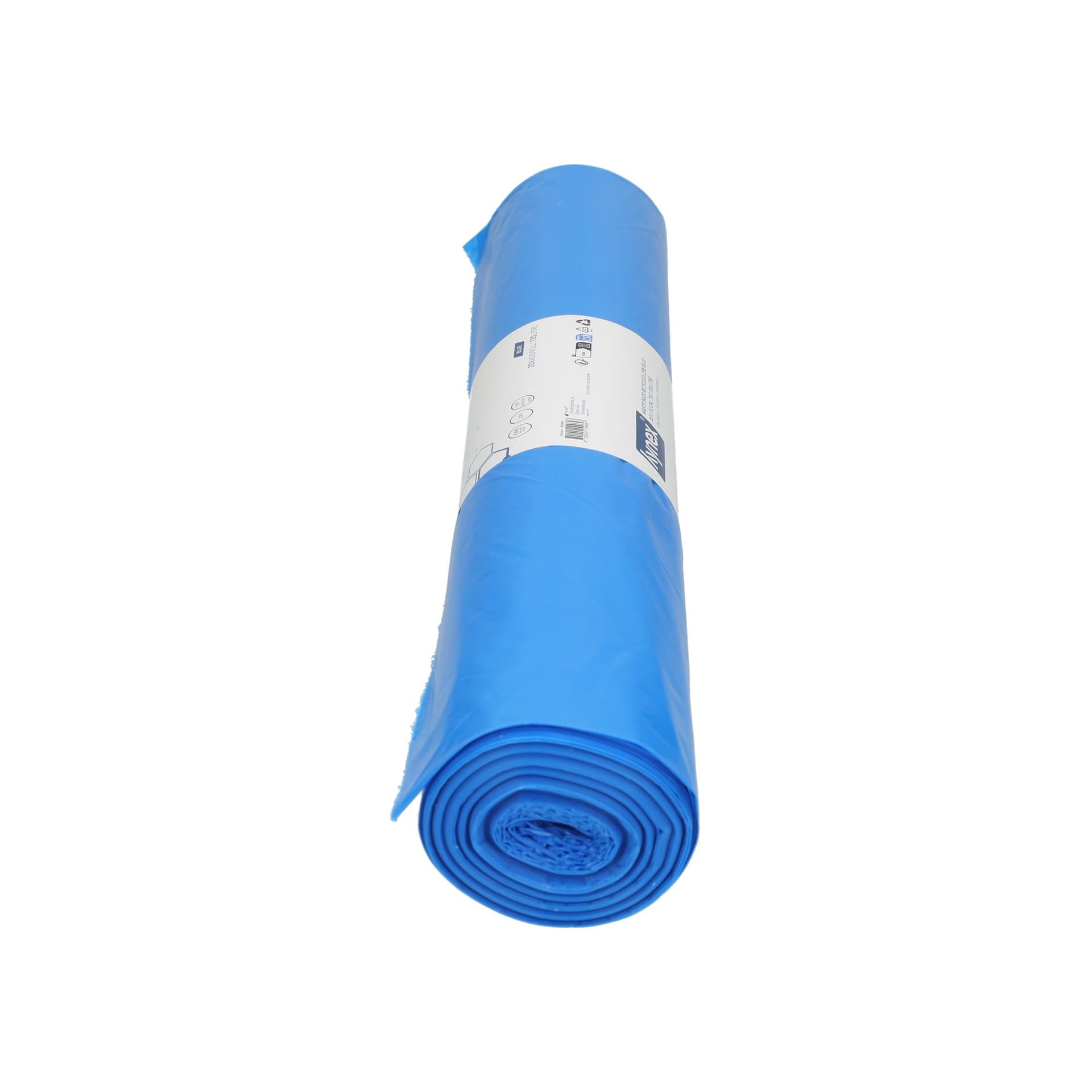 Afvalzak Hynex 80x110cm LDPE recycled T60 130L blauw rol à 20 stuks 3