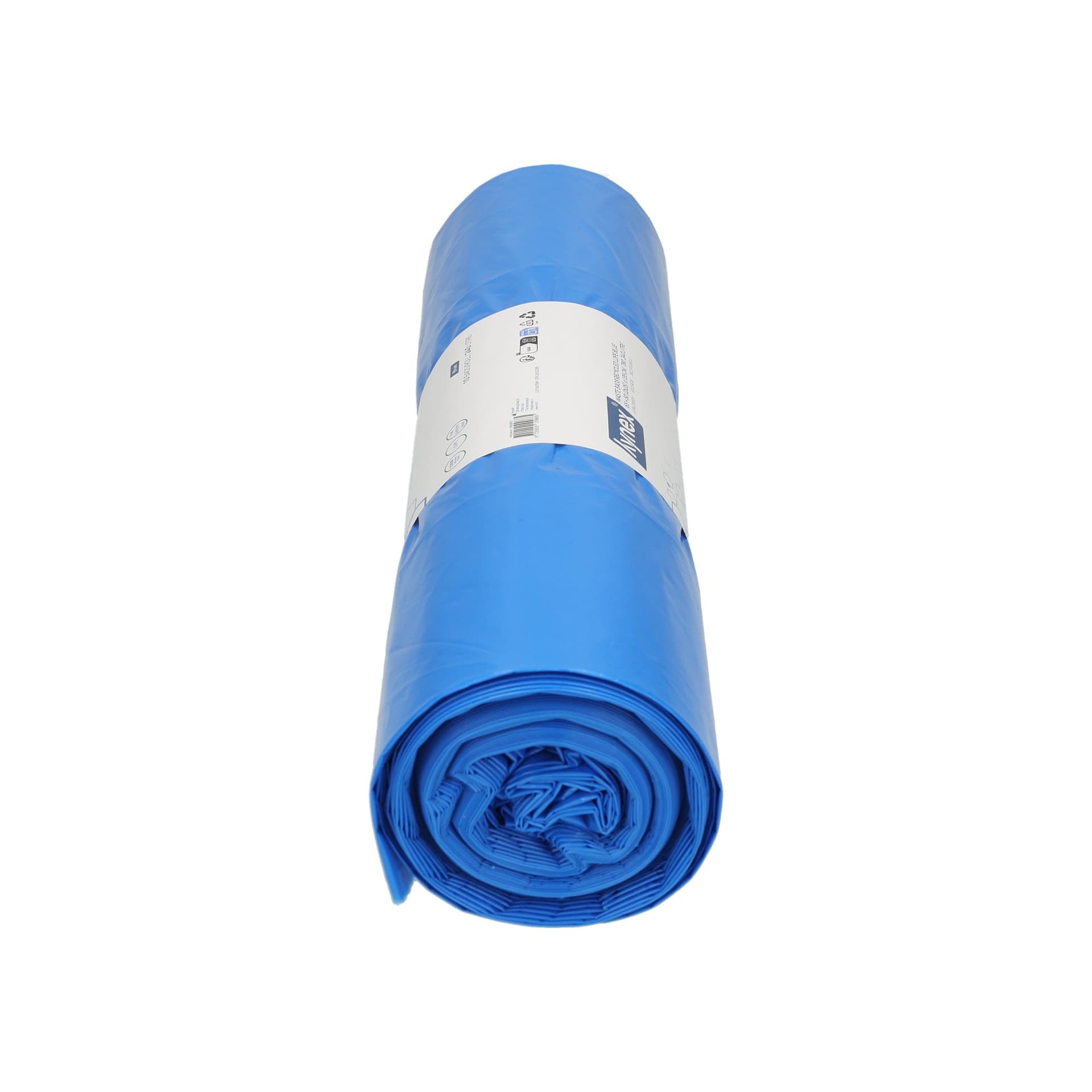 Afvalzak Hynex 65/25x135cm LDPE recycled T80 240L blauw rol à 10 stuks 3