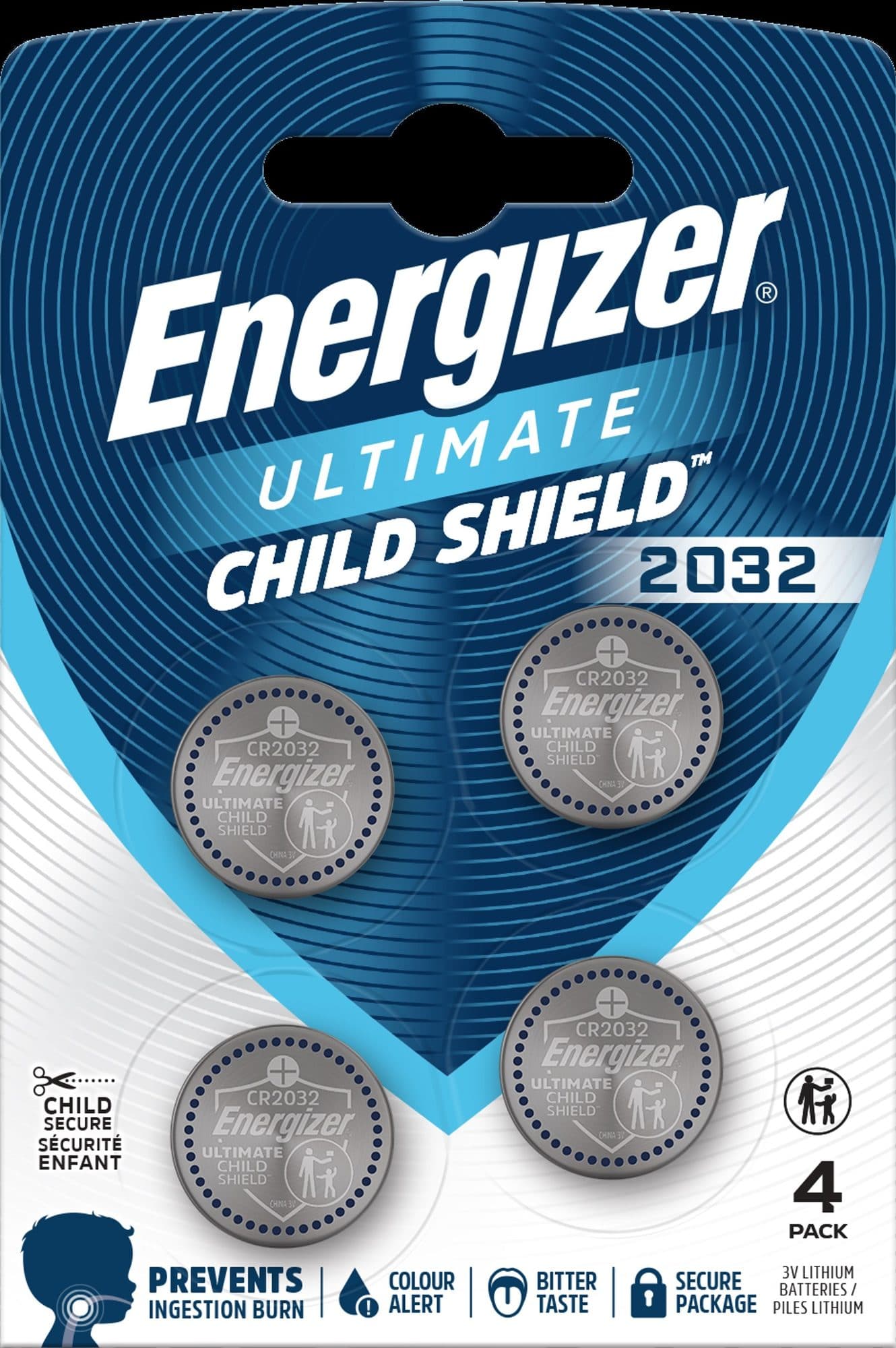 Batterij Energizer CR2032 4x Ultimate Lithium Triple Safety