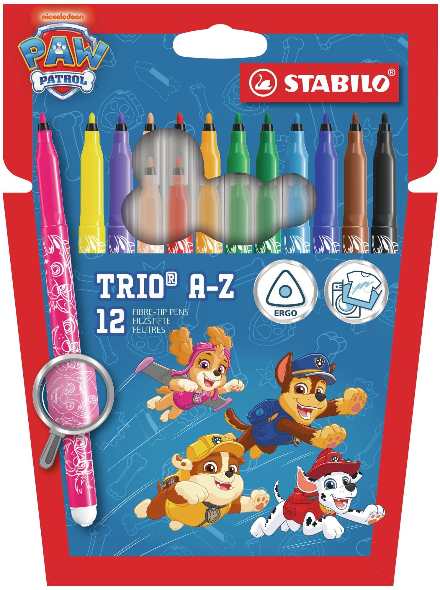 Viltstift STABILO Trio A-Z PAW Patrol 12st