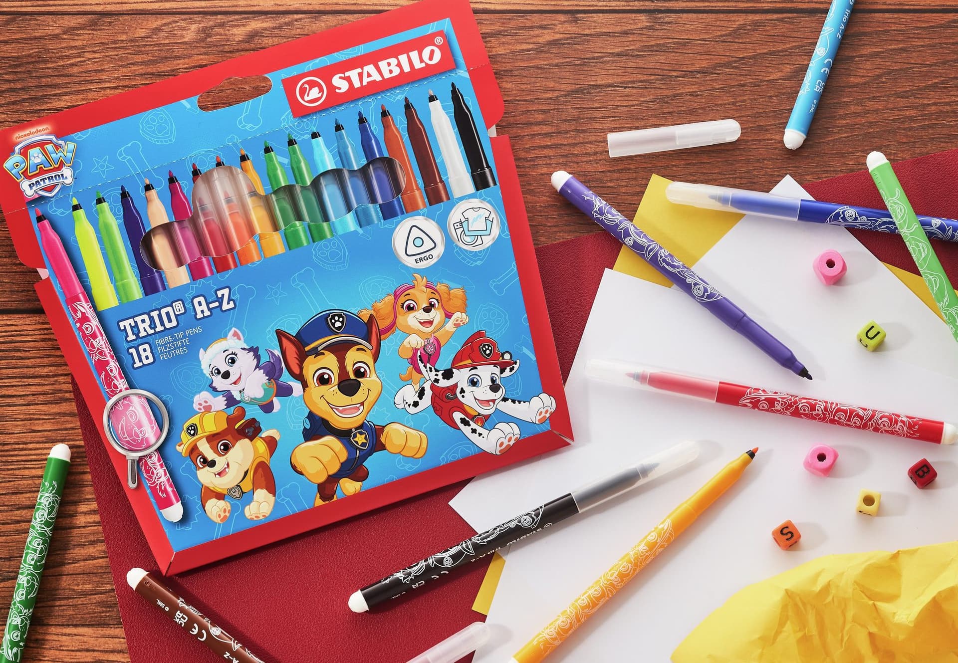 Viltstift STABILO Trio A-Z PAW Patrol 12st 4