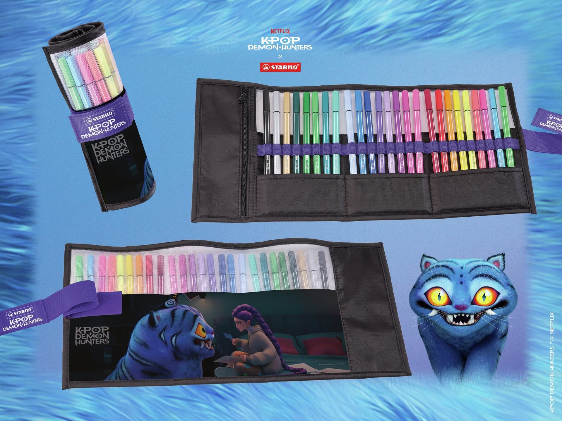 Viltstift STABILO Pen 68 K-Pop rollerset Demon Hunters assorti 25st 5