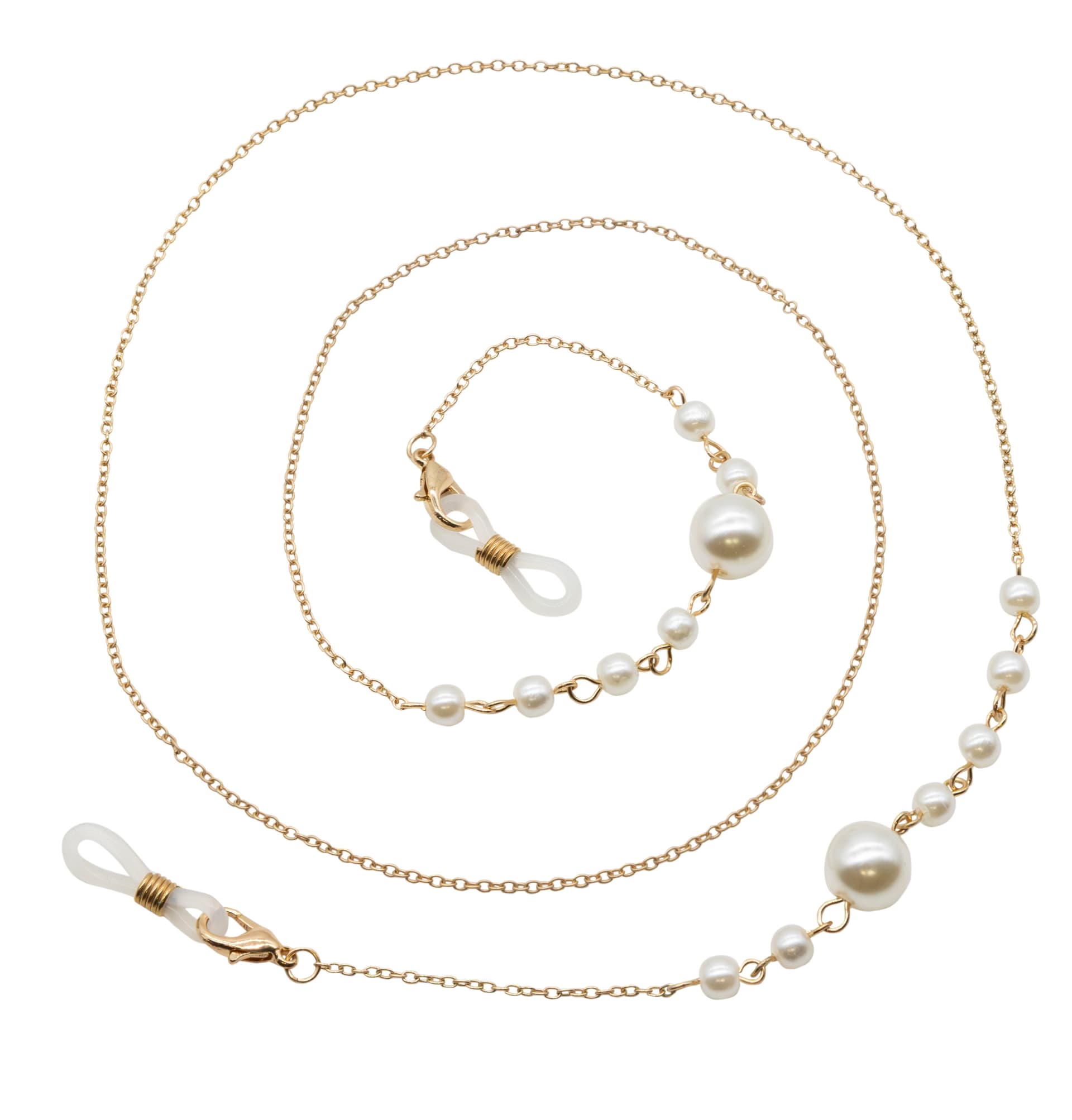 Brillenketting I Need You assorti parels met goud en zilver 4 stuks 2