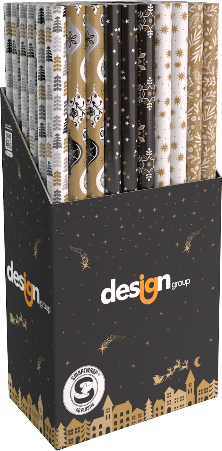 Inpakpapier Kerst Elegance 200x70cm assorti