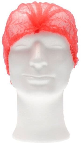 Haarnet CMT clip non-woven L 53cm PP rood 100 stuks 2
