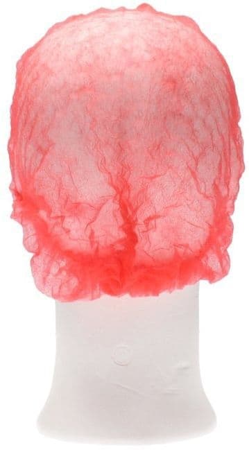 Haarnet CMT clip non-woven L 53cm PP rood 100 stuks 3
