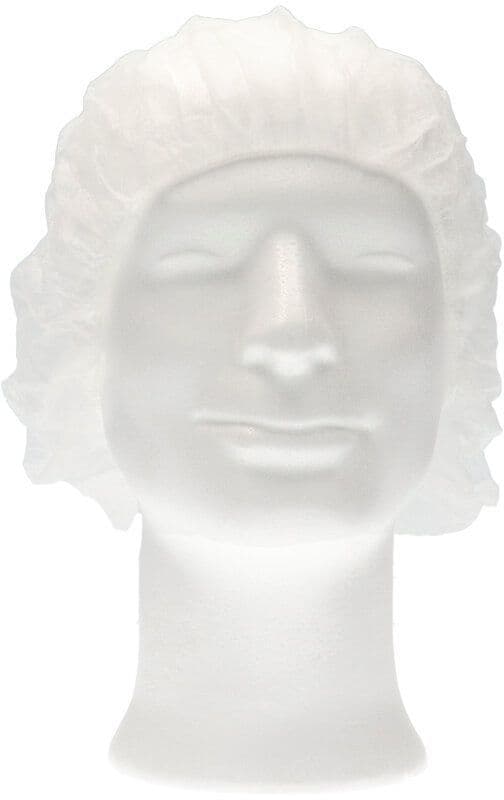 Haarnet CMT bouffant non-woven XL 58cm PP wit 100 stuks 2
