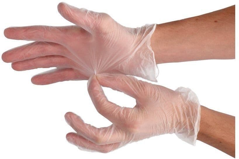 Handschoen CMT L vinyl poedervrij wit 100 stuks 5