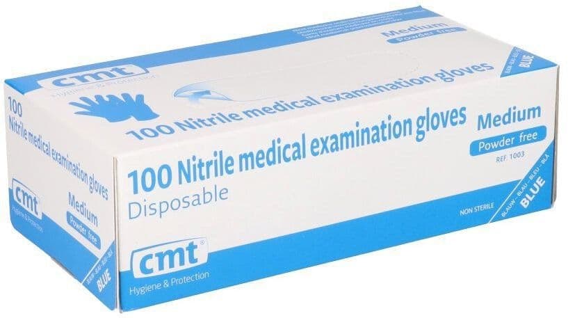 Handschoen CMT M soft nitril blauw 100 stuks