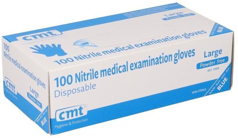 Handschoen CMT L soft nitril blauw 100 stuks