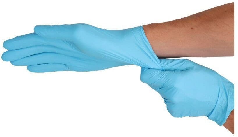 Handschoen CMT L soft nitril blauw 100 stuks 4