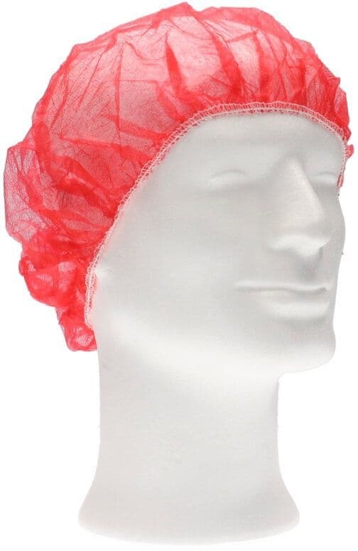 Haarnet CMT bouffant non-woven XL 58cm PP rood 100 stuks