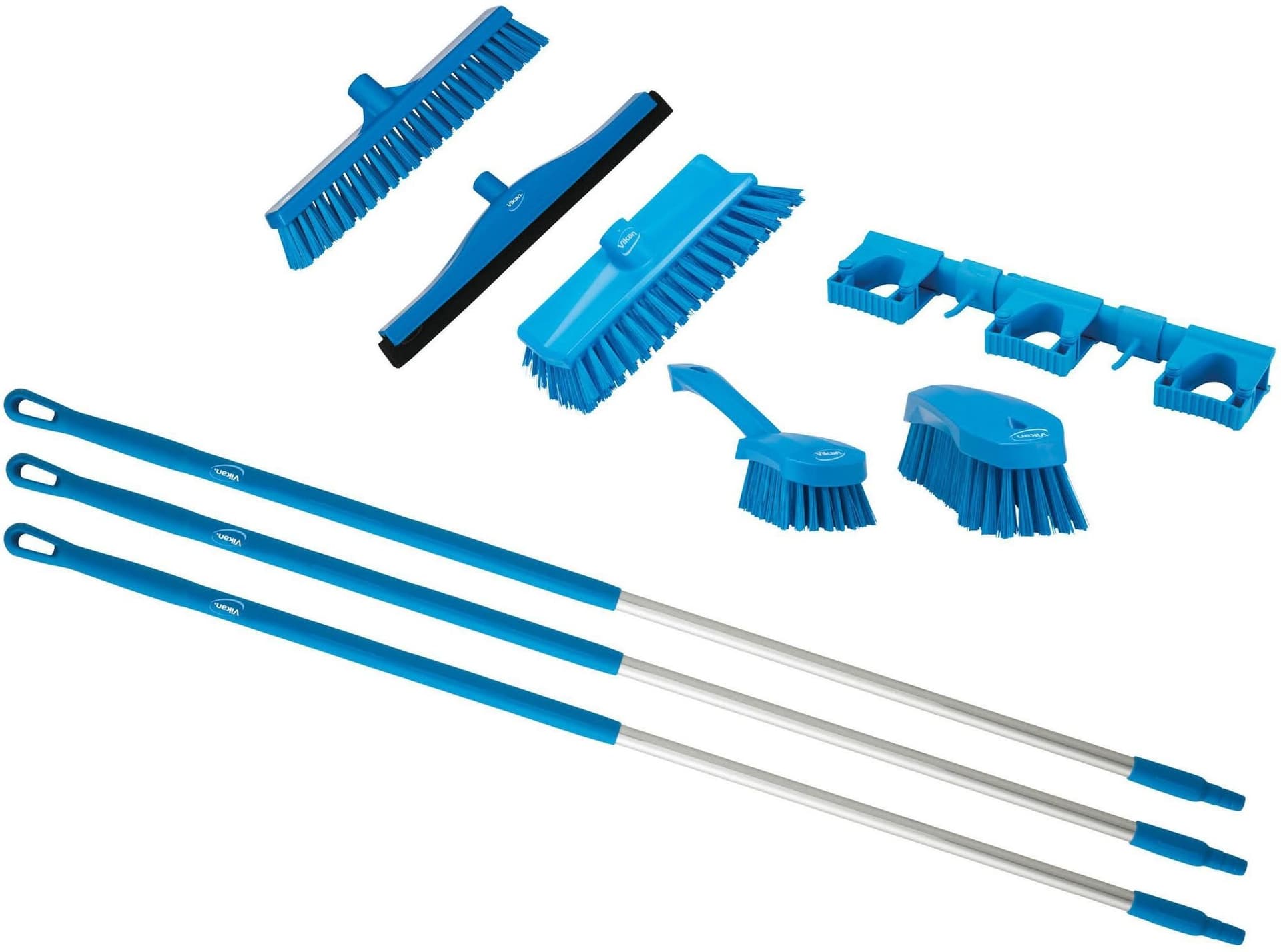 Starterkit Vikan Hygiene borstelwerk horeca 9-delig -Blauw