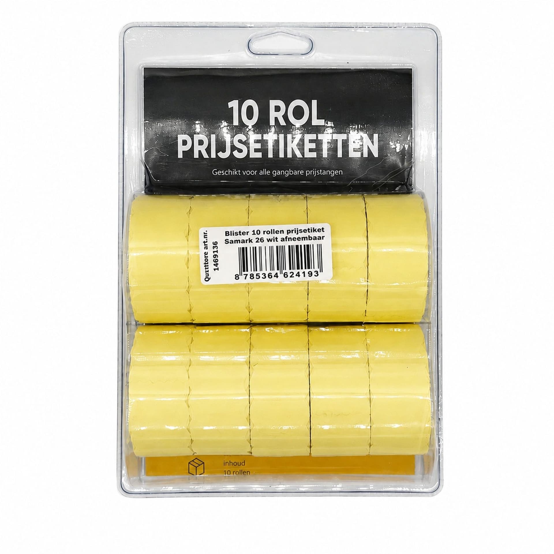 Prijsetiket 12x26mm Sato Samark afneembaar wit 2