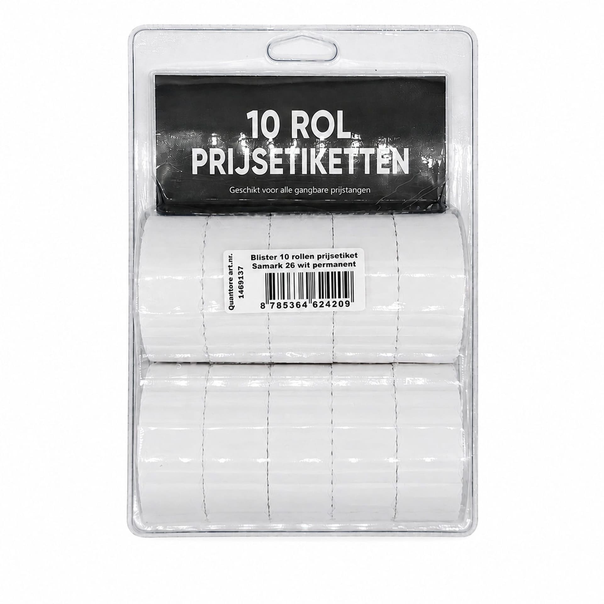 Prijsetiket 12x26mm Sato Samark permanent wit 2