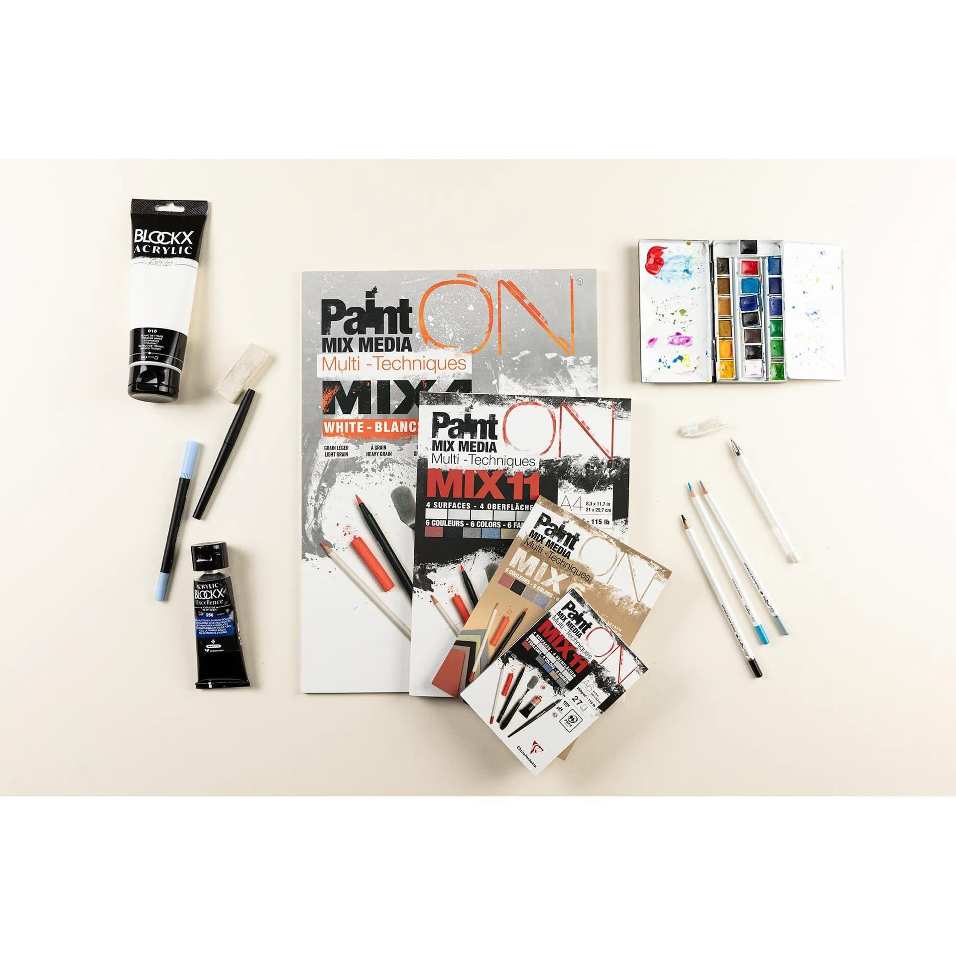 Mix Media Papier Clairefontaine 11 A5 Paint On 27 vel 250gram assorti 4