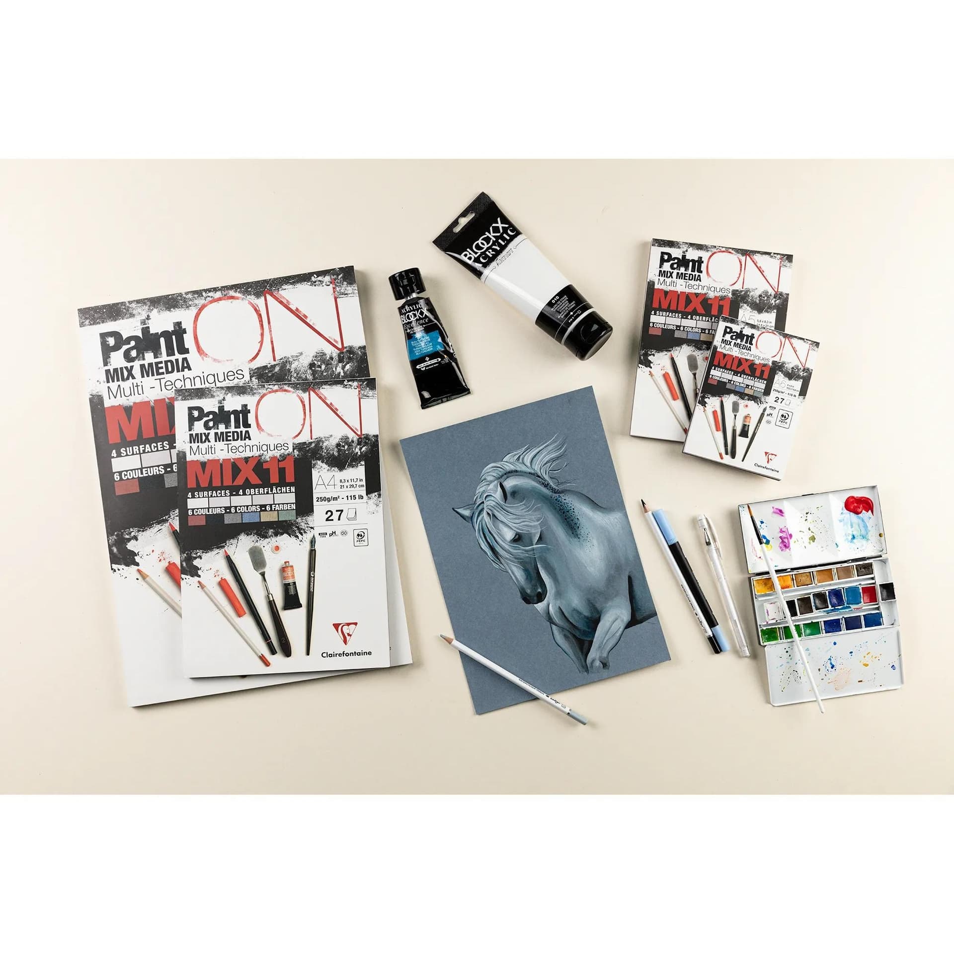Mix Media Papier Clairefontaine 11 A4 Paint On 27 vel 250gram assorti 2