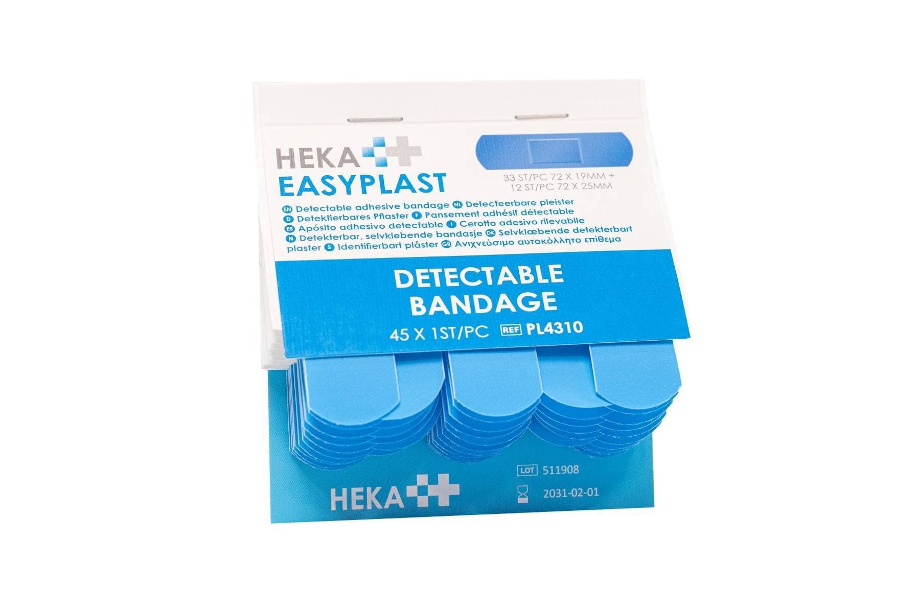 Pleister Heka Easyplast detectable navulling 6x 45 stuks