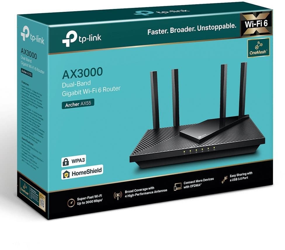 Router TP-Link Archer AX55 AX3000 Wi‑Fi 6 2