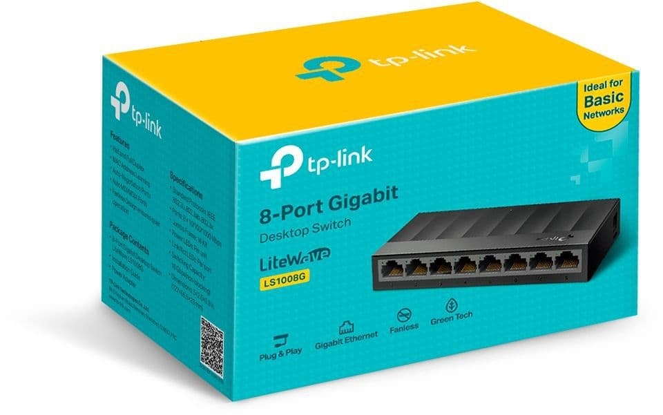 Desktopswitch TP-Link LiteWave LS1008G 8-poorts Gigabit 2