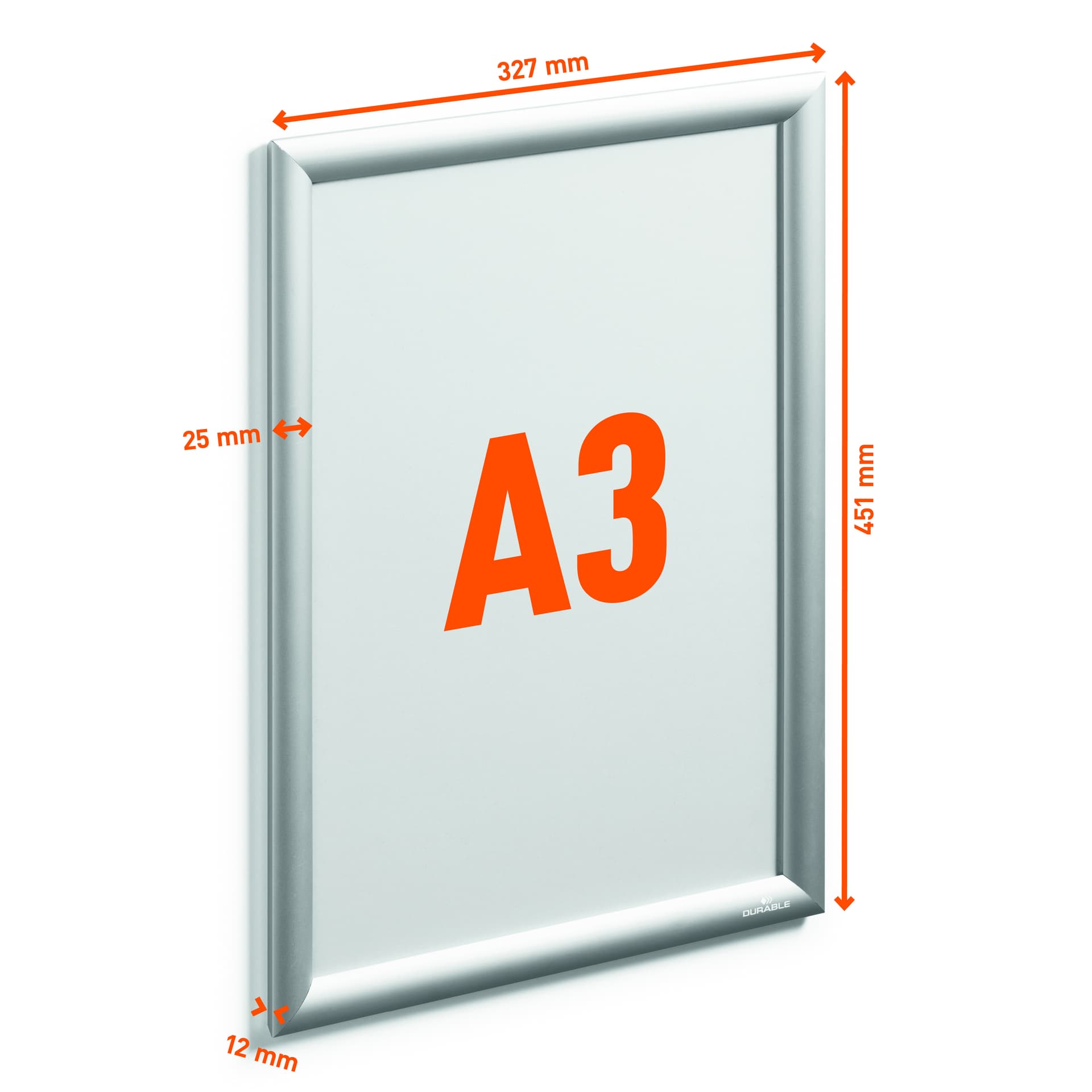 Kliklijst Durable aluminium A3 outdoor 2