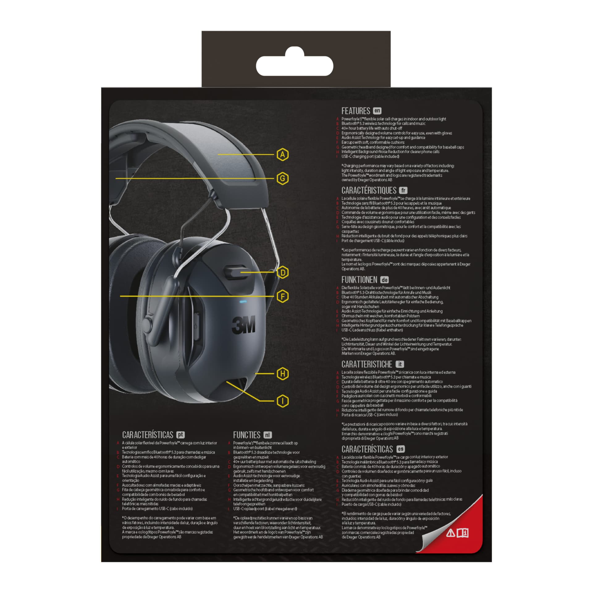 Oorkap 3M WorkTunes Connect en Solar Bluetooth 33dB zwart 2